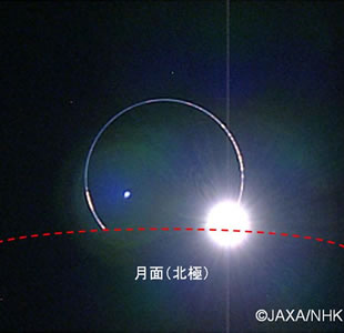 月周回衛星「かぐや」から見た皆既月食時の様子（2009年2月10日）